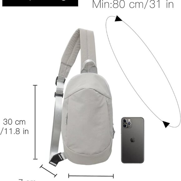 Unisex Nylon Crossbody Bag Compact Travel Sling for Daily Use and Outdoor - Picture 8 of 9